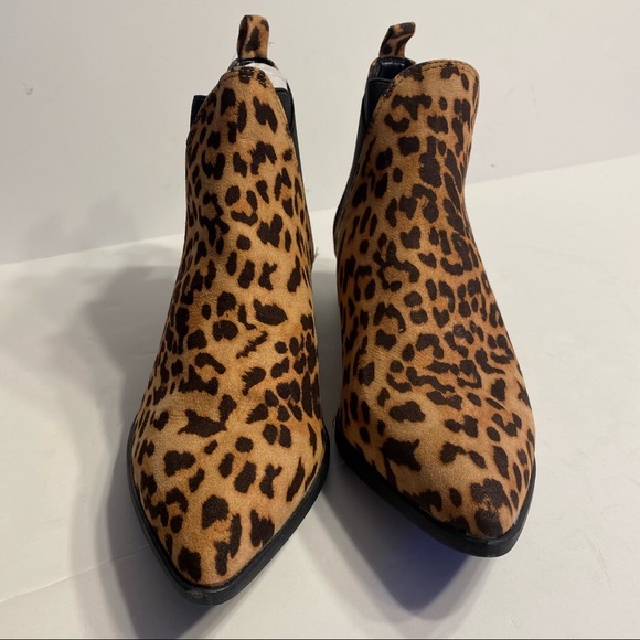 NWT Womens Cheetah Print Boots Booties Shoes Brown - Picture 5 of 7